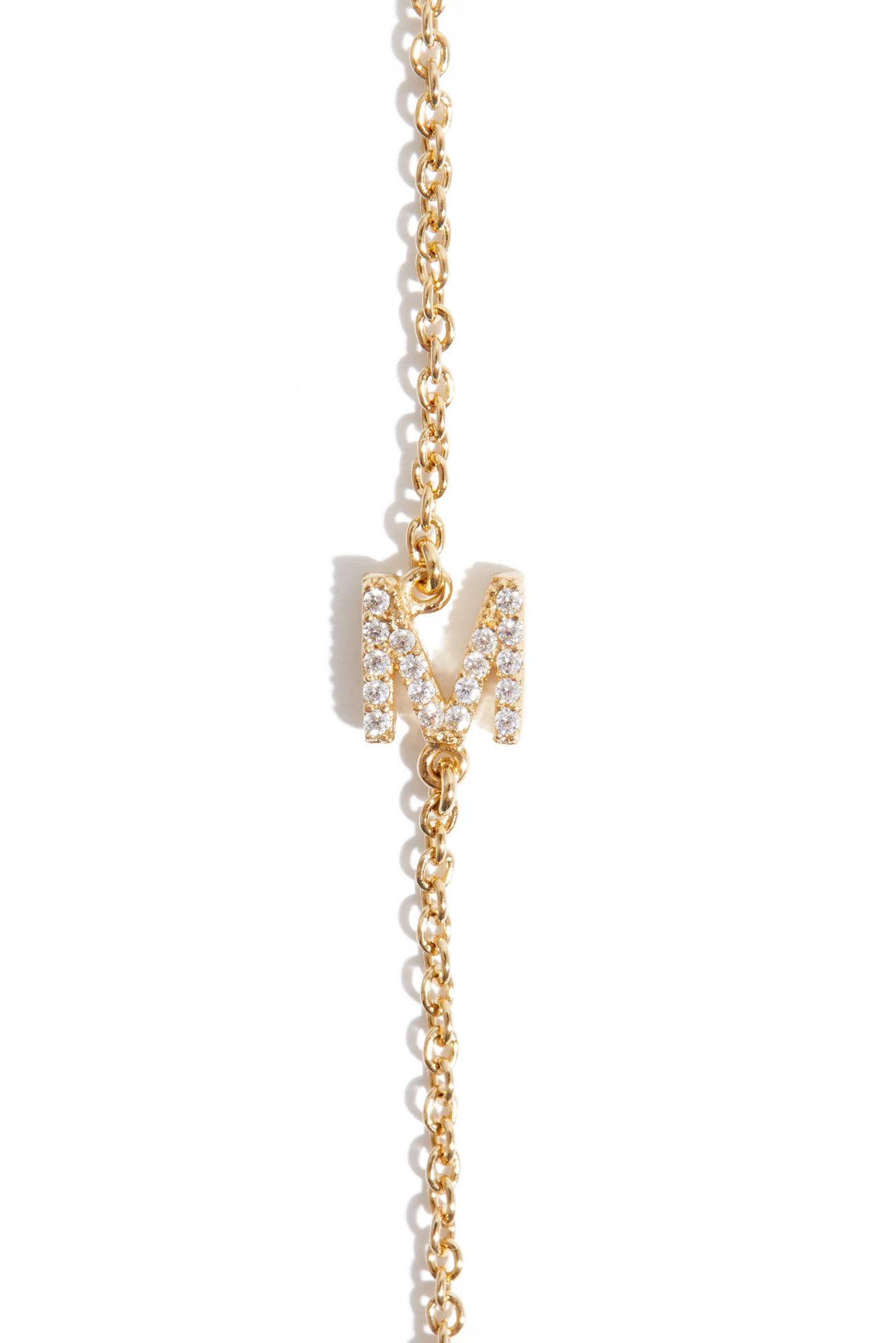 Bracelet Alphabétique Pavé en Or - Image 3