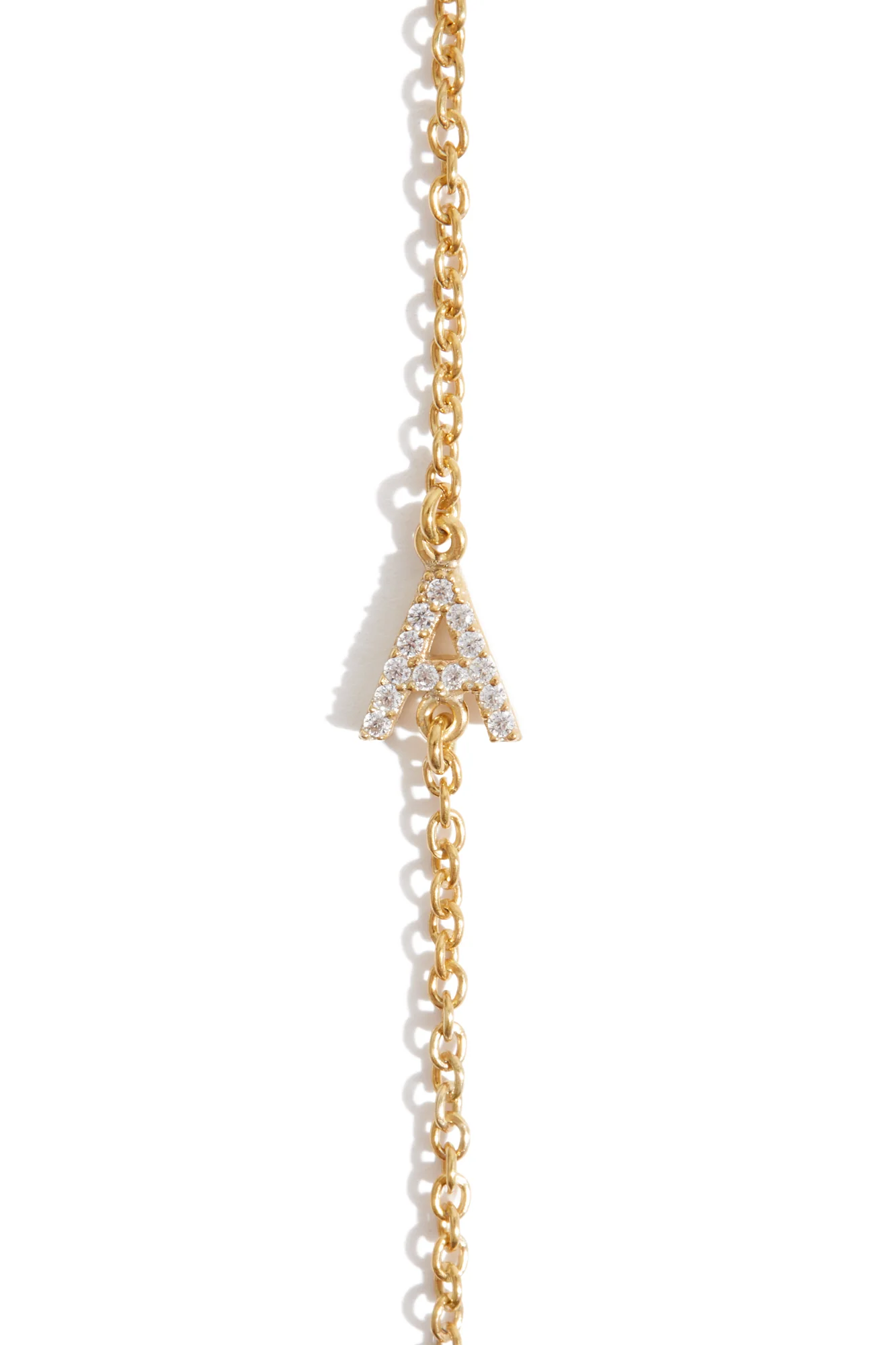 Bracelet Alphabétique Pavé en Or - Image 4