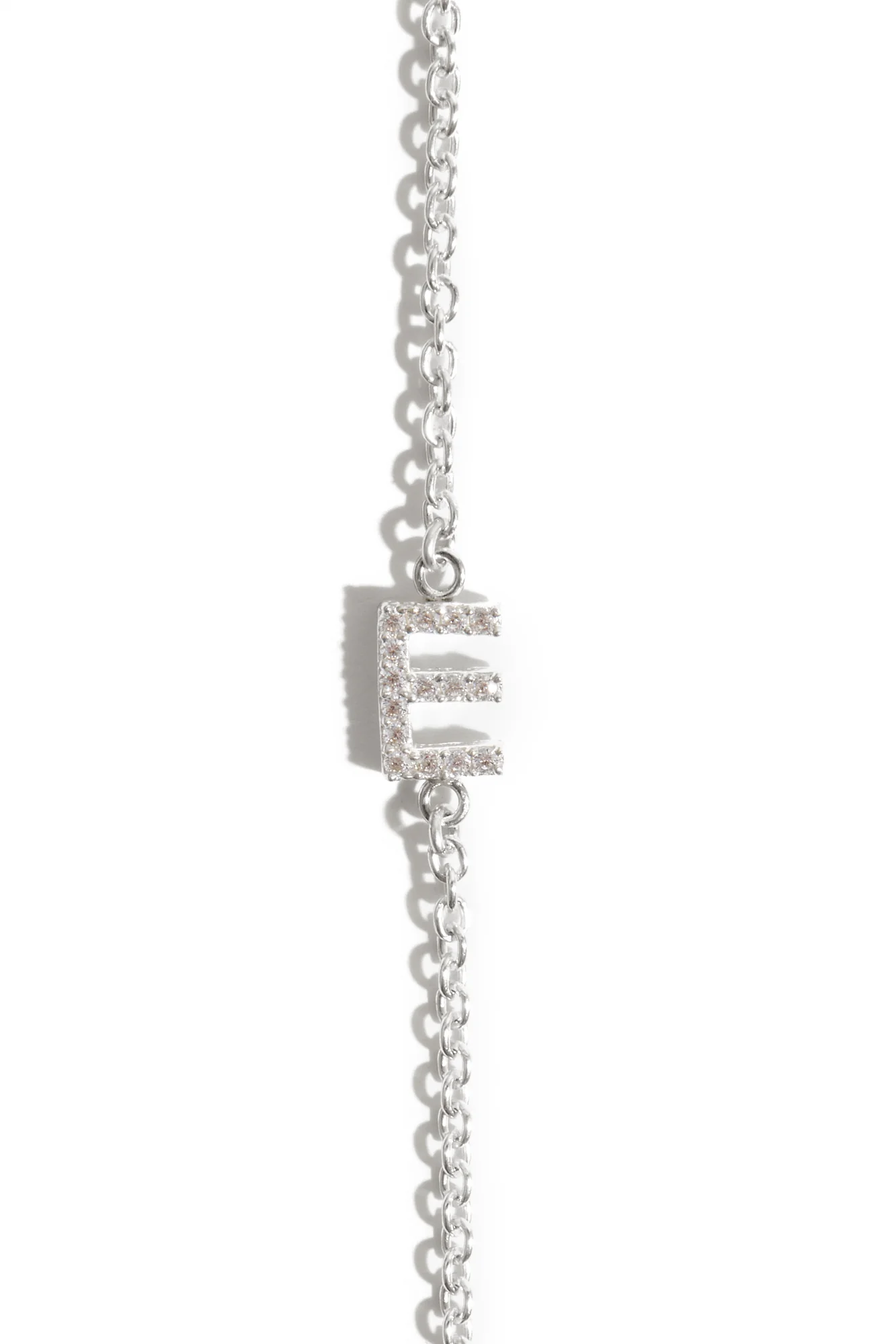 Bracelet Alphabétique Pavé en Argent - Image 2